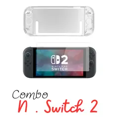 GENERICO - Set 2 en 1 Carcasa Antigolpes + Protector de Pantalla Switch 2