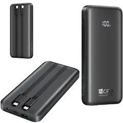 1HORA - Powerbank 10.000mah Power Bank Carga Rapida 22.5W Bateria Portatil Powerbank 2 cables Powerbank