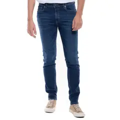 COLOR BLUE - Brixton/Slim Fit Jeans Tono Medio