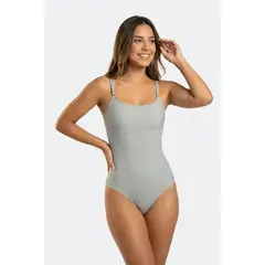 LILI PINK - Vestido de baño enterizo confeccionado en microfibra satinada