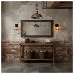 22 GRADOS DECORACION - Consola Ande En Madera Roble y metal 110cm x 40cm