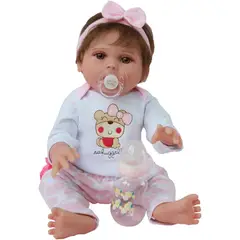 REBORN - Muñeca Bebé Hermosa Lucy 45 Cm * Cuerpo Vinilo