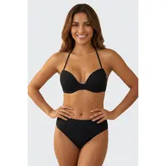 LILI PINK - Vestido de baño estilo bikini con textura de ojalillo