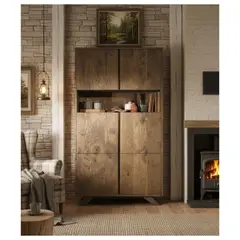 GENERICO - Estante Corde en Madera Roble 150cm x 45cm