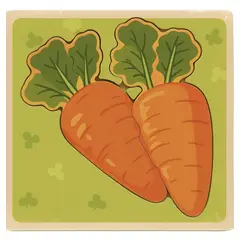 GENERICO - Rompecabezas Infantil De 8 Piezas Motivo Zanahoria Madera