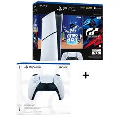 PLAYSTATION - Combo Consola PS5 Digital Slim Astro Bot-Gran Turismo 7 + Control Adicional DualSense White