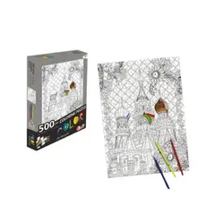 NOBELSOUND - Rompecabezas Coloreable Catedral De San Basilio 500 Piezas