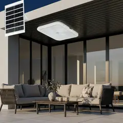 GENERICO - Lámpara Solar Led 200w Con Panel Solar Y Control Remoto Ip65