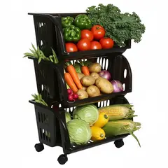 NOVEDADES PLASTICAS - Multiestante Elipse Plástico NP de 3 Niveles Color Marrón 11863