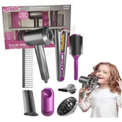 OTRAS MARCAS - Set Peluquería De Juguete Infantil Con Luz Y Sonido 7 Piezas