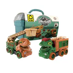 OTRAS MARCAS - Set Carritos Truck Dinosaurio Desarmables Con Estuche T-rex