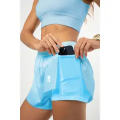 NO RULES - Short Running Performance Con lycra Baby Blue