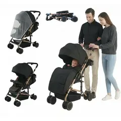 JON DI GROUP SAS - Coche Paseador Para Bebe Reversible Mosquitero Cubrepiés Doble Acolchado Deluxe