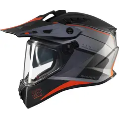 MT HELMETS - CASCO MT TRACK CERTIFICADO ECE2206 MULTIPROPOSITO DOBLE VISOR ARIES NARANJA MATE