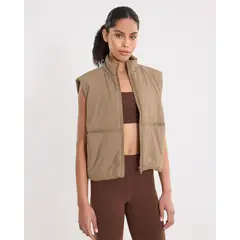 ATMOS - Chaleco Puffer Para Mujer Mocca