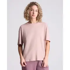 ATMOS - Camiseta Básica Oversize Para Mujer Rosado
