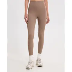 ATMOS - Leggings Seamless Acanalado Para Mujer Café
