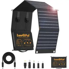 GENERICO - Panel Solar Plegable LUMOPAL 60W USB-C PD QC30