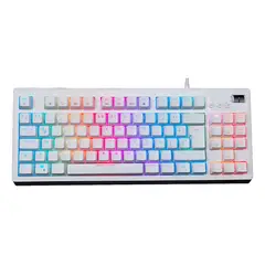 VSG - Teclado Mecánico Gaming Quasar Rgb Blanco Outemu Red Antighosting
