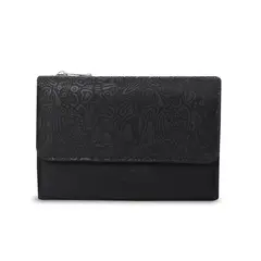 TOTTO - Billetera Montana Con Protección Rfid Negro Para Mujer