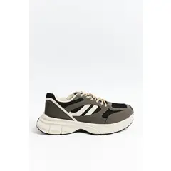 KOAJ - Tenis grises de plataforma con cortes y detalles en mal Hombre