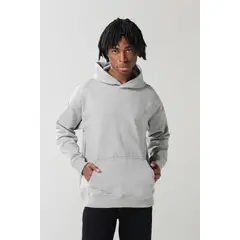 KOAJ - Buzo con capota gris claro oversize y bolsillo delanter Hombre