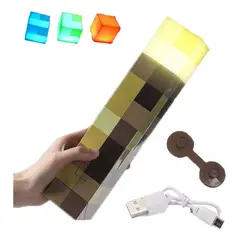 GAMER TECH - LAMPARA MULTICOLOR MINECRAFT REGALO PARA NIÑOS