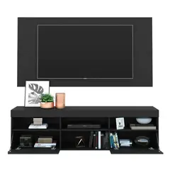 GENERICO - Rack Con Panel California Para Tv Hasta De 65 Pulgadas Negro