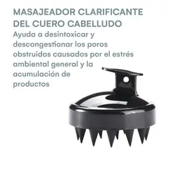 GENERICO - Cepillo Masajeador Capilar Para Crecimiento y Lavado del Cabello Color Negro