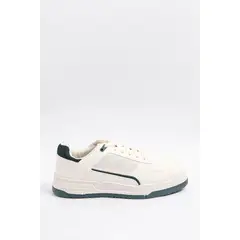 KOAJ - Tenis cremas casuales con diseños azules localizados Hombre
