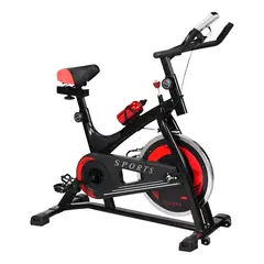 CENTURFIT - Bicicleta Spinning Fija 6kg Rojo Con Negro