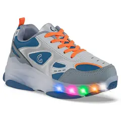 LOS GOMOSOS - Tenis Patines Luces Fech Gris para Niño - Talla 30