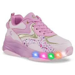 LOS GOMOSOS - Tenis Patines Luces Lafta Rosa para Niña - Talla 35