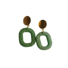 BY CAMI - Aretes Oval Duo en Resina – By Cami®