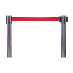 BIGCENTER - Separador De Fila Plata Efecto Espejo Cinta Rojo X2 Unds