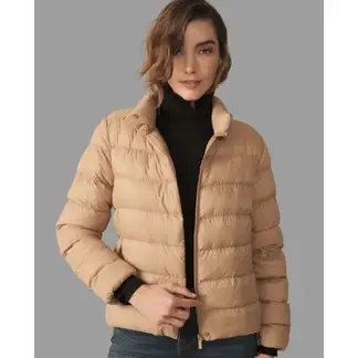 ESPRIT - Chaqueta Para Dama Impermeable Abullonada Cuello Alto