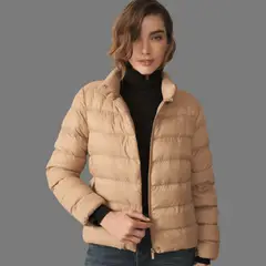 ESPRIT - Chaqueta Para Dama Impermeable Abullonada Cuello Alto