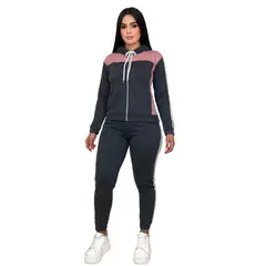 MODA EN CIRCUITO - Conjunto Deportivo o Sudadera Licrada para Mujer con Chaqueta