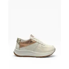 CALZADO BONT - Tenis Beige Mujer En CUERO Deportivo Bont Torino