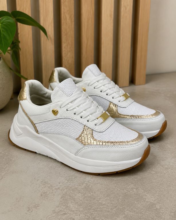 Imagen de Tenis Blanco Mujer En CUERO Deportivo Bont Baru