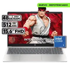 HP - PORTÁTIL INTEL CORE 5-120U 48GB RAM 512GB SSD PANTALLA 156 FHD