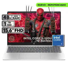 HP - PORTÁTIL INTEL CORE 5-120U 48GB RAM 1TB SSD PANTALLA 156 FHD