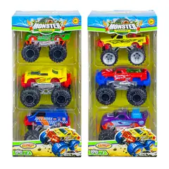GENERICO - Pack 3 Monster Truck de Juguete – Vehículos en Miniatura para Niños (Surtido)