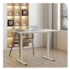 GENERICO - Escritorio Eléctrico Altura Ajustable Hasta 118 Cm Blanco