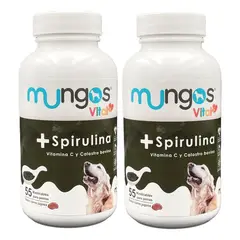 MUNGOS - Spirulina Combo X 2 110 Uds - Antioxidante Y Detox perros