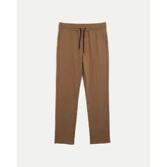 ATMOS - Pantalón Recto Con Detalle De Venas Para Hombre Café