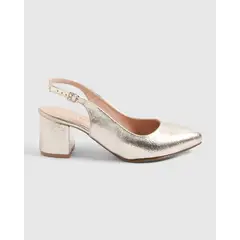 PATPRIMO - Tacos Para Mujer Color Dorado Marca #30710037