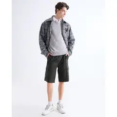 SEVEN SEVEN - Bermuda Para Hombre Cargo Marca Seven Color Verde #45100725