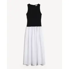 SEVEN SEVEN - Vestido Maxi Con Contraste Para Mujer Negro