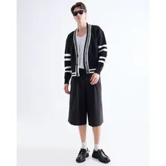 SEVEN SEVEN - Bermuda Sastrera Jort Para Hombre Negro